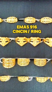 Emas 916 Cincin | Gold 916 Ring RK33+