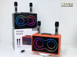 ลำโพงบลูทูธ30W รุ่นใหม่M4411 ไมโครโฟนไร้สาย 2 ตัว เบสหนัก【15W*2】 USB/TF/AUX/FM/TWS Bluetooth speakers