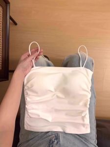 Áo Ba Lỗ Không Dây Màu Trắng Thanh Lịch Có Đệm Ngực Áo Ba Lỗ Nữ Mùa Hè Mặc Trong Và Ngoài Độc Đáo Tinh Tế Đẹp Không Thể Tin Được