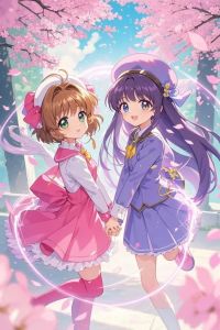 Bandai | Classic Magical Anime Sakura Card Captor 5D DIY Full Round Diamond Painting Home Living Room Bedroom Bar Aesthetic Decoration