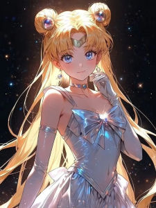 Tranh Kim Cương Tự Làm Golden Glow Sailor Moon - Thiết Kế Nhân Vật Anime Sao Trăng Màu Pastel Tranh Nghệ Thuật Treo Tường Hiện Đại Cho Phòng Khách Phòng Ngủ