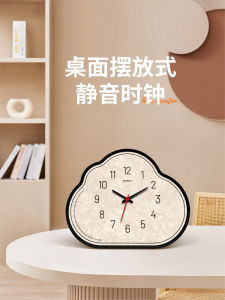 Modern Minimalist Desktop Clock Creative Display Silent Wood Material Battery Powered Home Decoration Table Clock