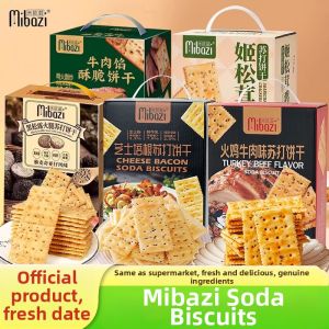 MIBAZI | Truffle Ham Turkey Beef Cheese Bacon Flavor Soda Crackers