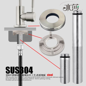 SHUISHA 304 Stainless Steel Single Cold Faucet Installation Accessories Repair Replacement Parts Fixed Lengthened Foot Base Cover Nut Fittings