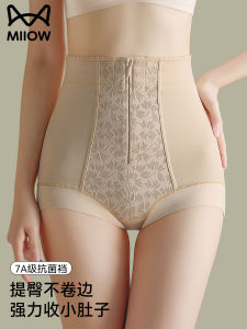 High Waist Thin Cat Woman Underwear Womens Powerful Seamless Slimming Briefs Comfortable High Waist Panties for Summer
