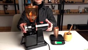 Flying Eagle Electric Coffee Bean Grinder Small Italian Half-Pound Grinder Silent Coffee Mill Bean Grinder Machine Flat Burr Coffee Grinder with 8 Grinding Settings Commercial and Household Espresso Grinder