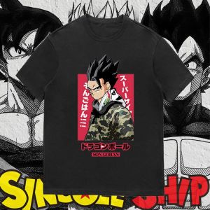 Bandai | Dragon Ball T-shirt Vegeta Sun Wukong Printing Mens and Womens Trend Hot-selling Couples Clothing Joint Short-sleeved T-shirt