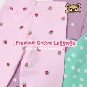 BigboxPH Kids Selection Premium Cotton Leggings for Girls 0-4YO | Comfy Pambahay & Panglakad Pants