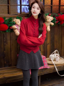 Elegant Stand Collar Open Cardigan Top High Quality Knitted Sweater Womens Trendy Style Loose Fit Long Sleeve Pure Color