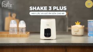 Máy lắc sữa di động & giữ ấm sữa cho bé Fatzbaby SHAKE 3 PLUS FB3920BK không tạo bọt khí độ ồn thấp