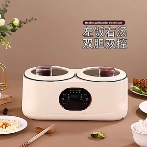 (1-3 Days Delivered)1.8L+1.8L Intelligent Double-bladder Electric Rice Cooker electric hot pot reservation heat preservation non-stick pot cooker
