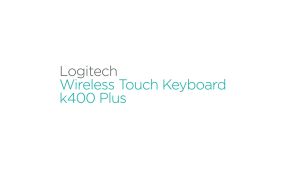 Logitech K400 Plus Black TV Plus Unifying Keyboard with Android Keys and Integrated Touchpad TV-Connected PC