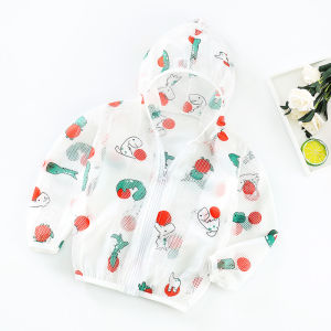 Childrens Sun Protection Clothing Boys and Girls Baby UV Protection Summer Baby Coat Thin Breathable Sun Protection Shirt Sun-Protective Clothing