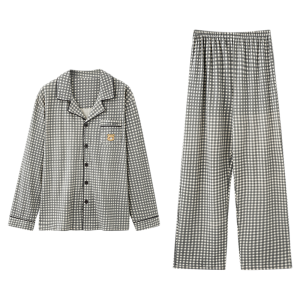 MiiOW | ชุดนอนผู้ชาย Catman แขนยาว กางเกงขายาว ผ้าฝ้ายแท้ ชุดอยู่บ้าน ใส่ไปกลางแจ้ง ไซส์ใหญ่ ฤดูใบไม้ผลิและฤดูใบไม้ร่วง