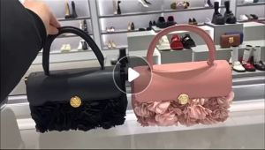 Ready stock Floral Mesh Ladies Top Handle Bags