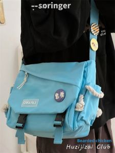 INS Japanese Style Harajuku Retro Workwear Messenger Bag Female South Korea Student Large Capacity Messenger Bag Mens Single Backpack Fashion