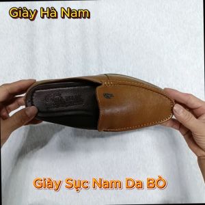 Dép Bít Mũi Nam HA NAM Da Bò Thật Cao Cấp GSB20168