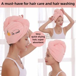 Quickly Dry Hair Hat Towels Super Absorbent Soft Bathroom Women Head Towels Cute Hair Towel Hair Dry Wrap Bonnets