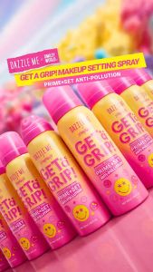 [Limited Edition] DAZZLE ME X SmileyWorld Get a Grip! Continuous Makeup Setting Spray Prime+Set Anti-Pollution 50ml