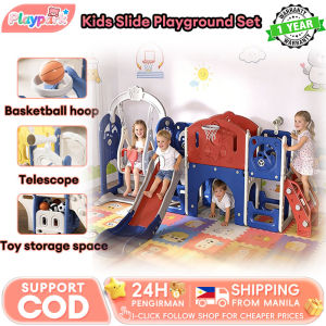9 in 1 Slide For Kids Playground Pirate Ship Design Max Bearing 100kg Slide Swing Combo Set for kids