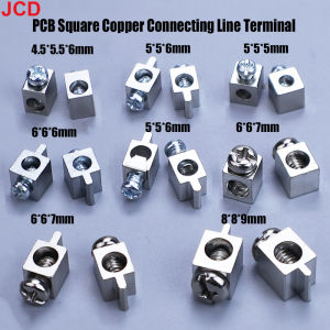 JCD Copper Square PCB Copper Terminal Blocks SMD Flat Bottom Square 5x5x5 6x6x7 8x 8x9 Wiring Terminal LED Aluminum Substrate