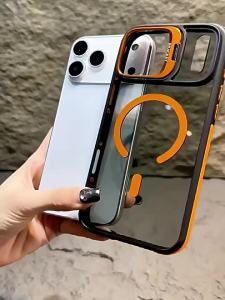 Luxury Magnetic Phone Case With Lens Mount Hard For iPhone 17 Pro Max 17 16 15 13 12 14 11 14 Plus Wireless Charging Cover Funda