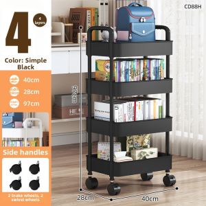 Foldable Multi-Layer Movable Storage Rack