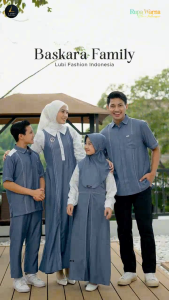 TERMURAH SARIMBIT LUBI BASKARA FAMILY FADED DENIM TERBARU KEKINIAN SPESIAL DRESS LEBARAN 2026 KONDANGAN HANGOUT