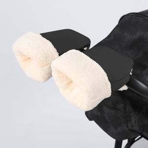 Winter Stroller Gloves Thick Windproof&Cold-Resistant Hand Warmers Stroller Gloves Suitable for Pushchair Handlebar Accessories