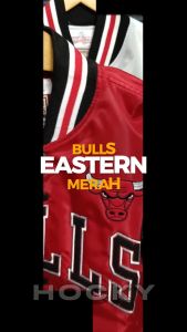 HOCKY Varsity Bomber Jacket Chicago Bulls Pria Wanita Full Bordir Premium Distro