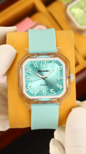 SKMEI นาฬิกาควอทซ์สำหรับเด็กนาฬิกากลางแจ้งกันน้ำสไตล์สปอร์ตมีเคสโปร่งใสเด็กหญิงเด็กชาย2484