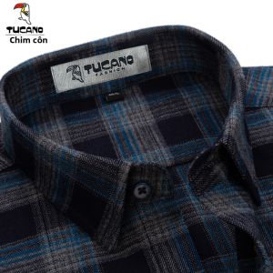 Tucano | Áo Sơ Mi Caro Tay Dài Cotton Twill cho Nam Trung Niên