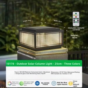 JUYU | Solar Outdoor Modern Waterproof Pillar Light
