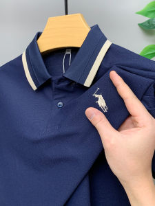 Áo Thun Polo Nam Tay Ngắn Mùa Hè Màu Trơn Cổ Polo Thêu Tay Lửng Dáng Rộng Thoải Mái Thoáng Khí Cho Bố Mặc Mùa Hè