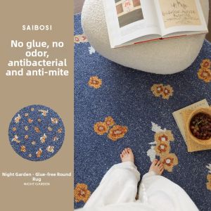 SAIBOSI | Decorative No-Glue Round Rug