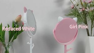 180° Rotate Face Mirror Make Up Mirror Cermin Muka Berdiri Cermin Make Up Standing Mirror Standing Make Up Mirror Rotatablee Cermin Tandas 可调化妆镜
