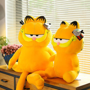 Fast shipping 40cm Garfield Fat Angry Cat Plush Toy Animals Lazy Foolishly Tiger Skin Simulation Ugly Cat Stuffed Doll Pillow Gift