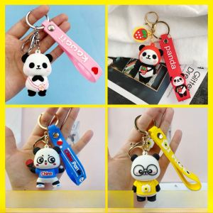 Cartoon Panda Keychain: A Creative Car Key Ornament & Children's Gift