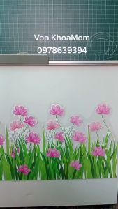 Hoa trang trí chân bảng (ép plasticsẵn băng keo dán tường) - trang trí lớp học  giáo cụ dạy học cho giáo viên tiểu học. Ép Plastic Sẵn Băng Keo Dán Tường Bảng Ghi Nhớ Hoa Màu Sắc - Lazada