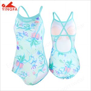 Ladies Swimming Outfit Hot Spring One Piece Swimsuit Printed Bikini 2024 Women New Professional Sports Swimwear