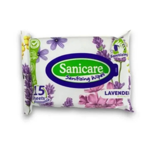 Sanicare Sanitizing Wipes 15 Sheets - Lavender Scent