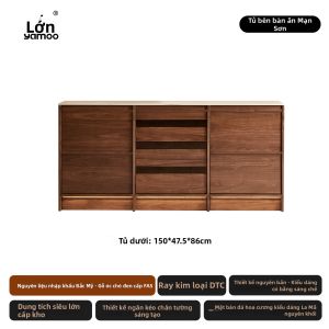 YAMOO | Tủ Đựng Treo Tường Phong Cách Cổ Điển Gỗ Hạt Dẻ Bắc Mỹ