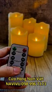 Nến Điện Tử Tim Lắc Thân Sáp Siêu Thật