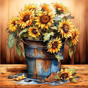 HUACAN Diamond Painting Cross Stitch Flower Picture Rhinestones Mosaic Sunflowers New 2024 Home Decoration Gift