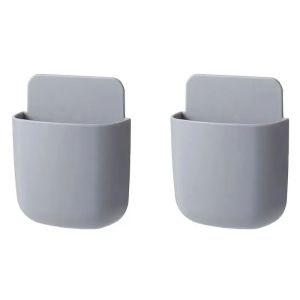 Wall-mounted Face Mobile Phone Remote Control Storage Box Without Trace Wall Paste Bedside Living Room Kitchen Sundries Shelf