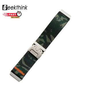 GEEKTHINK 22mm Camouflage Nylon Strap for Huawei Watch GT 4/5 5 pro 46mm for Redmi Watch 5 Active Lite band Umbrella buckle bracelet Watch Accessories