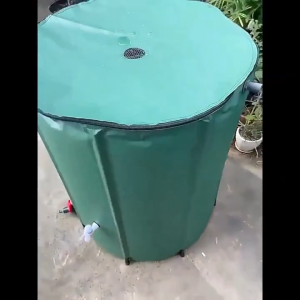Water Tank Foldable Rain Barrel Collapsible Rain Barrel Rainwater Collection Water Catcher Container with Filter Spigot Overflow Kit
