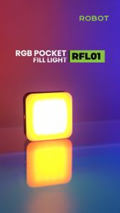 ROBOT RFL01 Full Color Pockets Animation 360° Fill-in Light RGB with 3 Mode Color Temperature 2500K-9000K Multiport Lamp Original - Garansi 1 Tahun