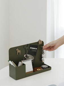 Creative Iron Art Desktop Multi-Function Storage Tray Key Holder Stationery Box Luxury Living Room Organizer Nordic Style