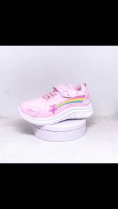 FIURI - NEW ERA - RAINBOW V 29-32 BLUSH PINK - SEPATU SNEAKERS KANVAS SOL KARET ANAK KECIL PEREMPUAN